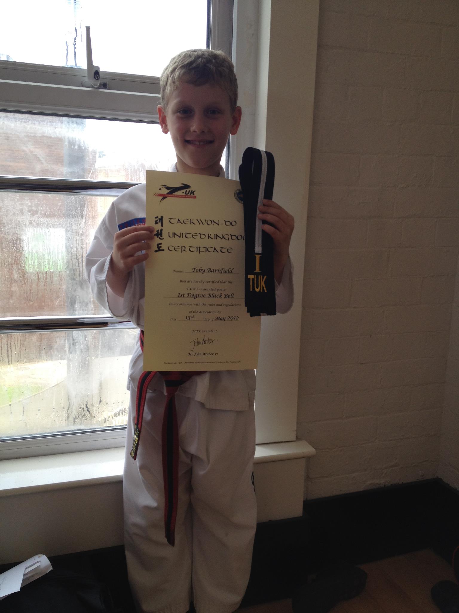 Tobey Barnfield-Lee - Tae Kwando, Black Belt Tobey Barnfield-Lee - Tae Kwando, Black Belt