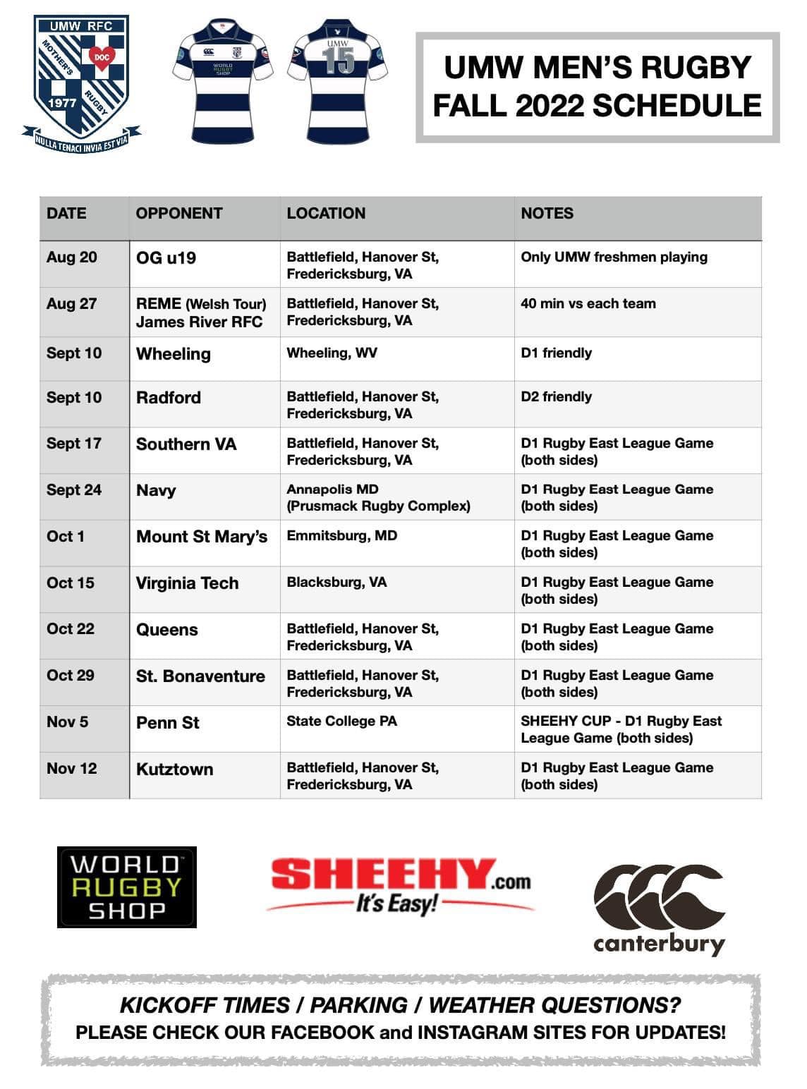 Tobey Barnfield-Lee - UMW Rugby Fixtures 2022-2023 season. (Mothers Rugby) Tobey Barnfield-Lee - UMW Rugby Fixtures 2022-2023 season. (Mothers Rugby)