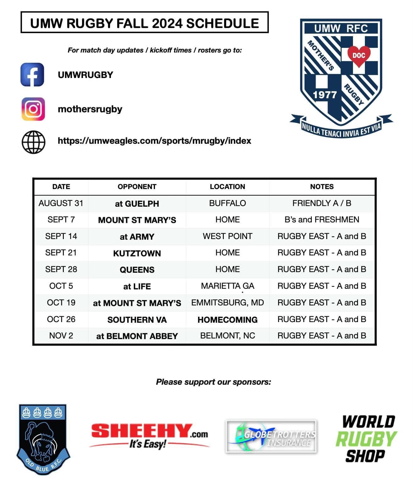 UMW; Tobey Rugby D1 2024-2025 Season UMW 2024-2025 Rugby Figures. Tobey Barnfield-Lee